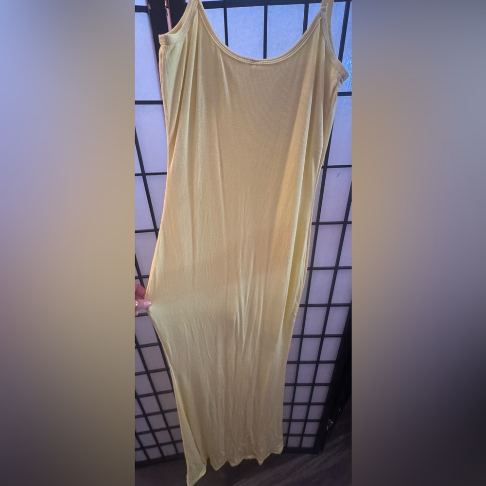 Elegant Lime Green Maxi Dress SMALL - Picture 4 of 5